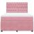 Pat box spring cu saltea, roz, 140x200 cm, catifea GartenMobel Dekor