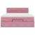 Cadru de pat otoman cu saltea roz 140x200cm catifea GartenMobel Dekor