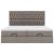 Cadru de pat otoman cu saltele Taupe 160x200cm Material GartenMobel Dekor