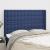 Tăblie de pat cu aripioare, albastru, 147x16x118/128 cm, textil GartenMobel Dekor