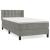 Pat box spring cu saltea, gri deschis, 100x200 cm, catifea GartenMobel Dekor