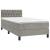 Pat box spring cu saltea, gri deschis, 100x200 cm, catifea GartenMobel Dekor
