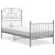 Cadru de pat, gri, 100x200 cm, metal GartenMobel Dekor