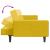 Canapea extensibilă cu taburet, 2 locuri, galben, catifea GartenMobel Dekor