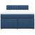 Pat box spring cu saltea, albastru, 140x200 cm, textil GartenMobel Dekor