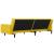 Canapea extensibilă cu 2 locuri, 2 perne, galben, catifea GartenMobel Dekor
