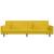 Canapea extensibilă cu 2 locuri, 2 perne, galben, catifea GartenMobel Dekor