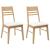 Scaune de dining 2 pcs natural 43 x 54 x 89 cm GartenMobel Dekor