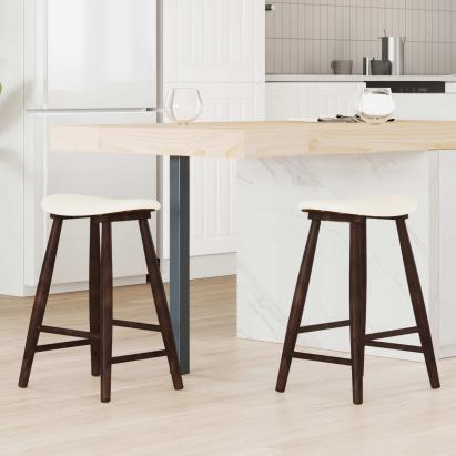 Scaune de dining 2 pcs Maro deschis 46 x 37 x 63 cm GartenMobel Dekor