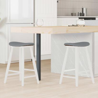 Scaune de dining 2 pcs Alb 46 x 37 x 63 cm GartenMobel Dekor