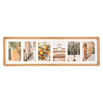 Rama foto Atmosphera Milea pentru 6 poze 10x15 cm, lemn hevea, 21x70 cm, natur Household NewTrend