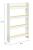 Biblioteca copii Atmosphera Classic, 4 rafturi, MDF si lemn de pin, 55x112 cm, alb Household NewTrend