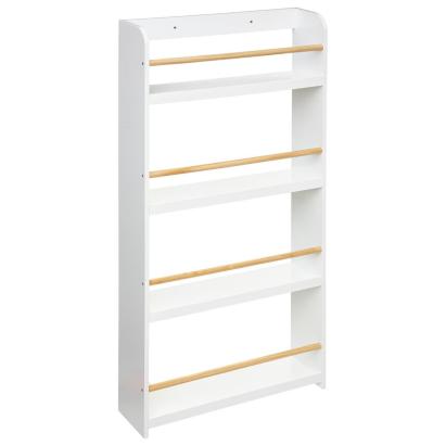 Biblioteca copii Atmosphera Classic, 4 rafturi, MDF si lemn de pin, 55x112 cm, alb Household NewTrend