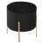 Taburet rotund Atmosphera Ilyan, 34x40 cm, catifea si MDF, negru Household NewTrend