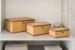 Set 3 cutii dreptunghiulare 5Five din bambus, marimi S-M-L, 32x25x16 cm, natur Household NewTrend
