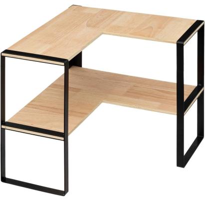 Etajera colt Blackwood cu 2 niveluri, 40x40x35 cm, bej Household NewTrend