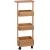 Etajera 5Five pentru spatii inguste, pe roti, 3 niveluri, bambus, 33x18x89 cm, natur Household NewTrend