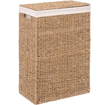Cos rufe 5Five din trestie impletita, cadru metalic, 40 litri, 37x22x55 cm, maro Household NewTrend