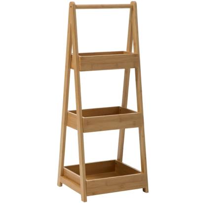 Etajera 5Five Green Harmony 3 niveluri, din bambus, 30x25x78 cm, maro natur Household NewTrend