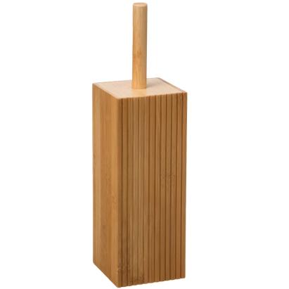 Perie toaleta 5Five Terre Inconnue cu suport cilindric, bambus si polipropilena, 10x10x38 cm, natur Household NewTrend