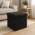 Taburet pliabil 5Five patrat cu spatiu de depozitare, MDF, 31x31x31 cm, negru Household NewTrend