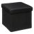 Taburet pliabil 5Five patrat cu spatiu de depozitare, MDF, 31x31x31 cm, negru Household NewTrend