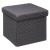 Taburet pliabil 5Five patrat cu spatiu de depozitare, MDF, 31x31x31 cm, gri inchis Household NewTrend