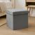 Taburet pliabil 5Five patrat cu spatiu de depozitare, MDF, 31x31x31 cm, gri Household NewTrend