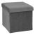 Taburet pliabil 5Five patrat cu spatiu de depozitare, MDF, 31x31x31 cm, gri Household NewTrend