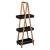 Etajera cu 3 rafturi 5Five Natureo, MDF si bambus, 30x18x82 cm, negru Household NewTrend