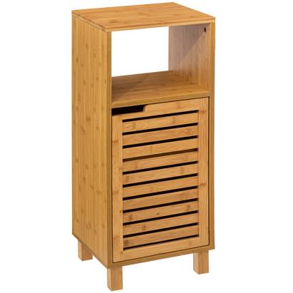 Dulap baza 5Five Sicela cu rafturi, bambus si MDF, 33x28x80 cm, natur Household NewTrend