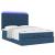 Cadru de pat otoman cu saltea țesătură albastră 140x200cm GartenMobel Dekor