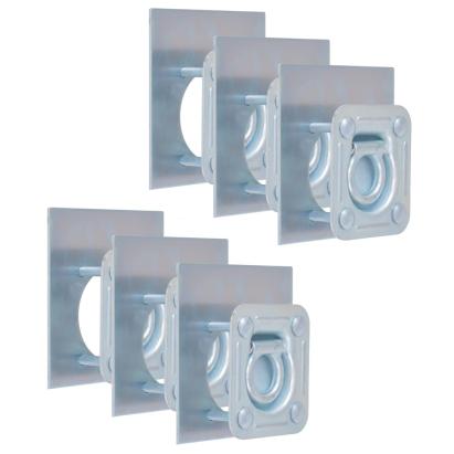 Inele ancorare pentru remorcă 6 buc, oțel galvanizat, 2000 kg GartenMobel Dekor