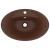 Chiuvetă lux, preaplin maro închis mat 58,5x39 cm ceramică oval GartenMobel Dekor