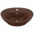 Chiuvetă lux, preaplin maro închis mat 58,5x39 cm ceramică oval GartenMobel Dekor