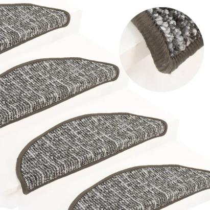 Covorașe de trepte de scară, 15 buc., antracit, 65x21x4 cm GartenMobel Dekor