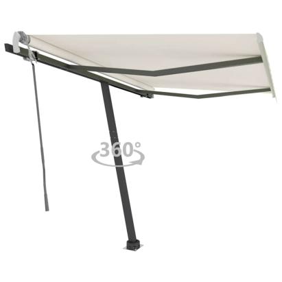 Copertină autonomă retractabilă manual, crem, 300x250 cm GartenMobel Dekor