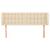 Tăblie de pat cu aripioare crem 147x23x78/88 cm material textil GartenMobel Dekor