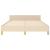 Cadru de pat fără saltea, crem, 140x190 cm, textil GartenMobel Dekor