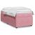 Pat box spring cu saltea, roz, 90x190 cm, catifea GartenMobel Dekor