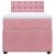 Pat box spring cu saltea, roz, 90x190 cm, catifea GartenMobel Dekor