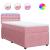 Pat box spring cu saltea, roz, 90x190 cm, catifea GartenMobel Dekor