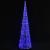 Piramidă decorativă con de lumini cu LED albastru 120 cm acril GartenMobel Dekor