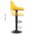 Scaun de bar, galben muștar, catifea GartenMobel Dekor