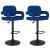 Scaune de bar, 2 buc., albastru, material textil GartenMobel Dekor