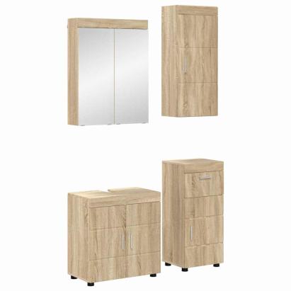 Set de mobilier pentru baie TULUM Stejar Sonoma Lemn compozit GartenMobel Dekor