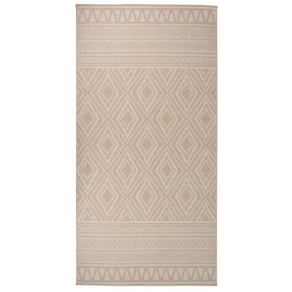 Covor de exterior, dungi maro, 100x200 cm, țesătură plată GartenMobel Dekor