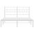 Cadru de pat metalic cu tăblie, alb, 120x190 cm GartenMobel Dekor