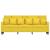 Canapea cu 3 locuri, galben deschis, 180 cm, material textil GartenMobel Dekor