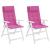 Perne de scaun cu spătar înalt, 2 buc, roz, țesătură Oxford GartenMobel Dekor